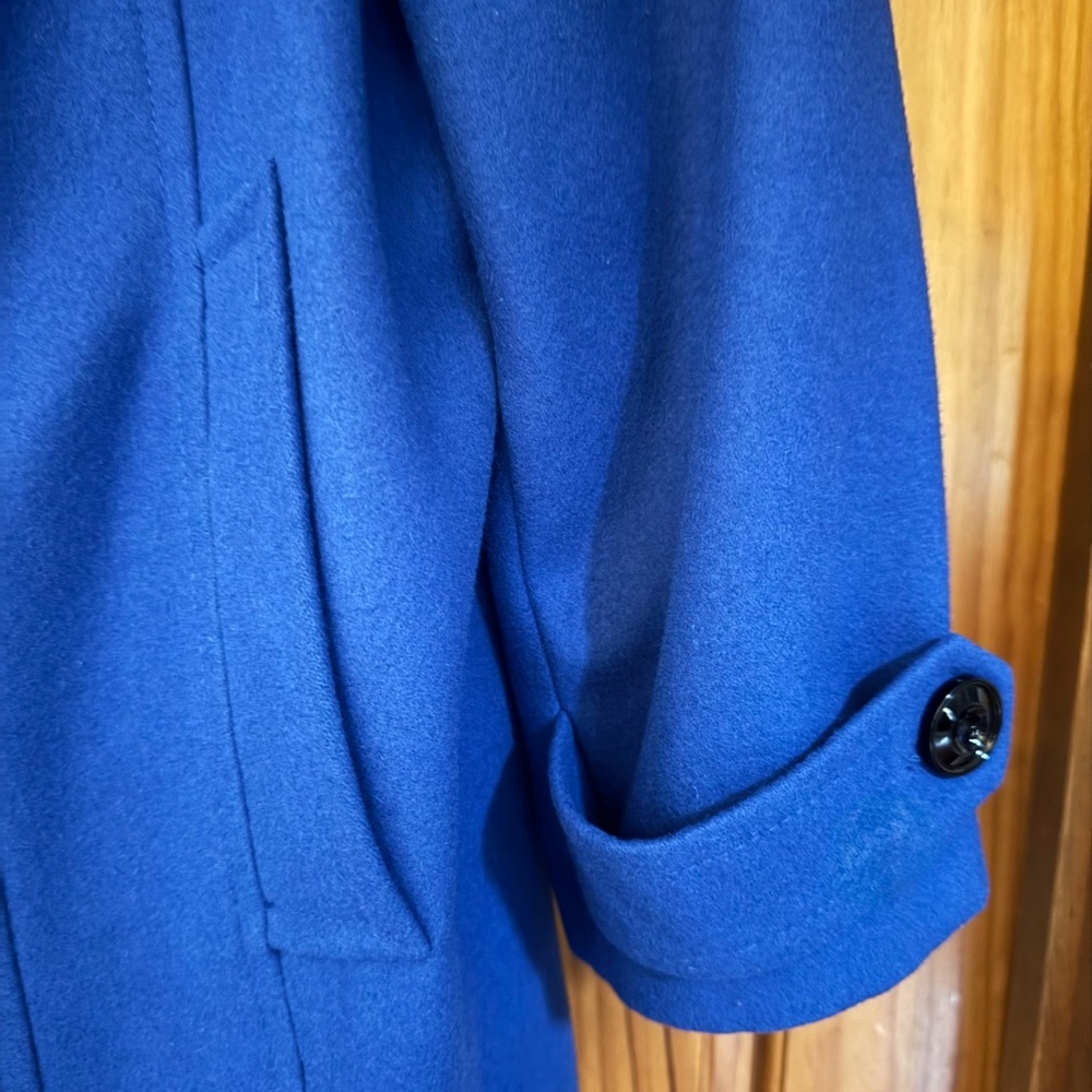 Anne Klein Royal Blue Double Breasted Wool Coat/Jacket, Plus Size 2X - Picture 3 of 5